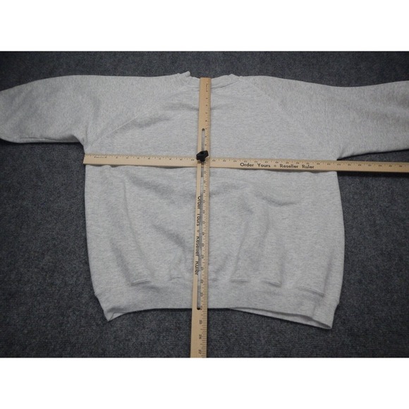 VTG Huskies Sweatshirt Mens Size XL Gray Embroidered Orange Made in USA - Picture 6 of 8